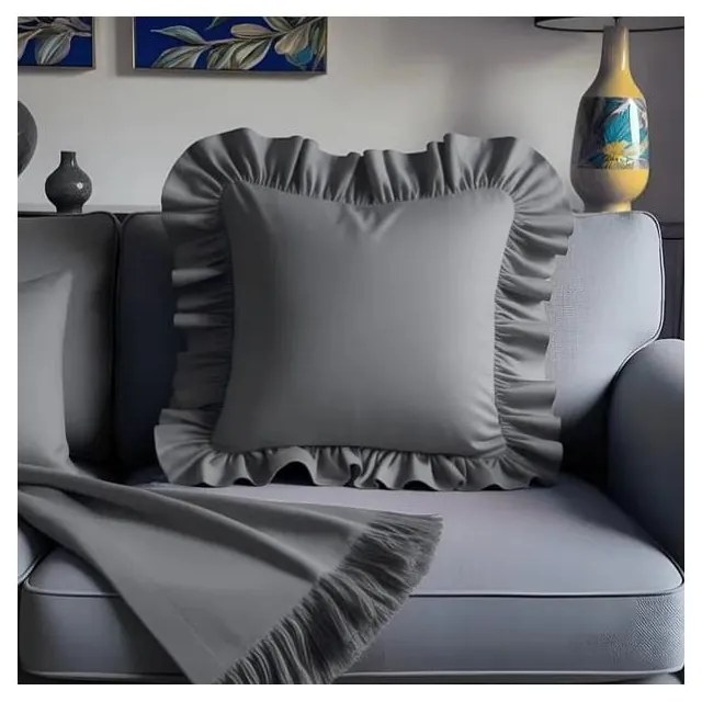 Față de pernă din amestec de bumbac 40x40 cm Ruffled – Mila Home