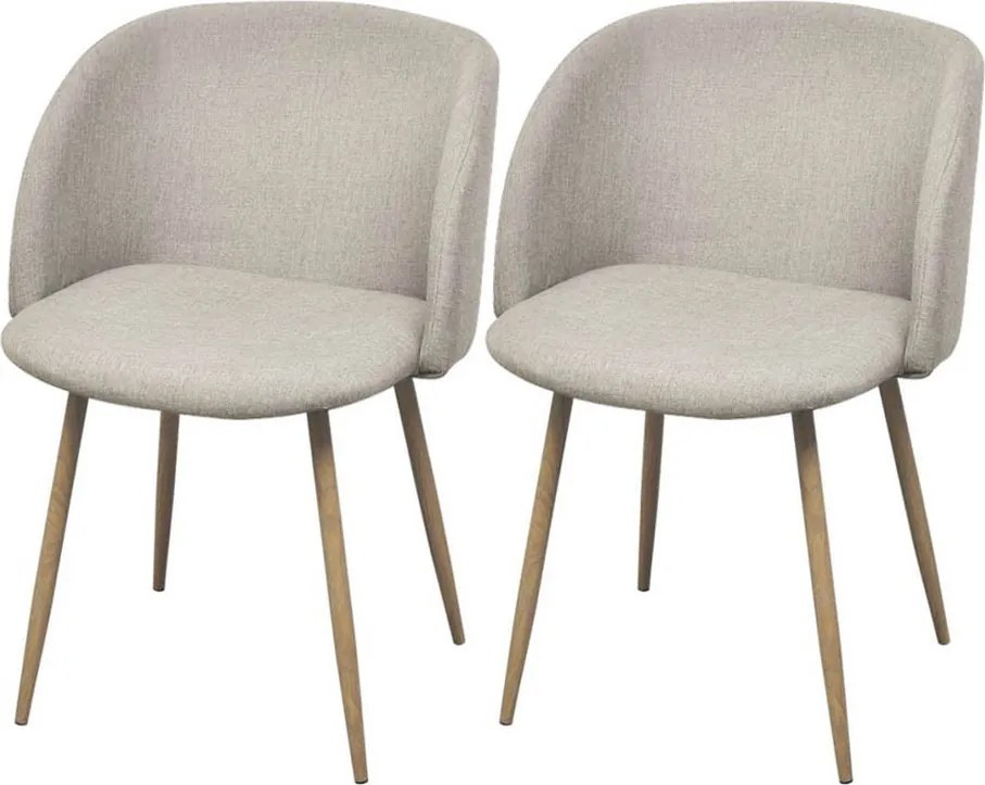 Scaun tapitat Betti, 2 buc-bej