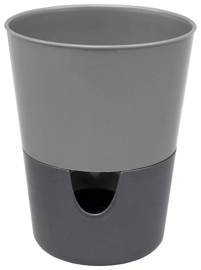 Ghiveci cu sistem de auto-irigare Plastia Rosmarin, gri