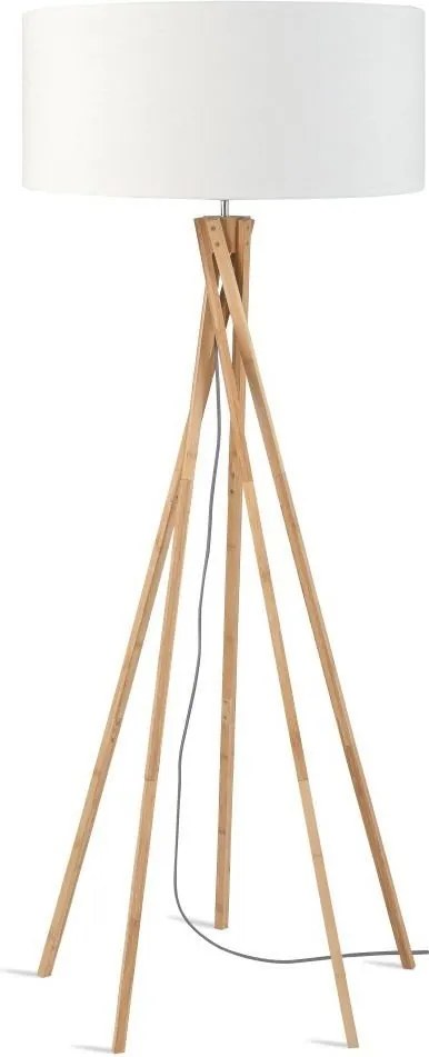 Lampadar realizat din materiale naturale, durabile si ecologice, KILIMANJARO/F alb