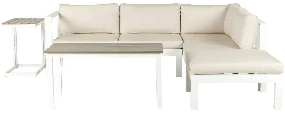 Set mobilier de grădină Mesza (Alb + bej). 1081373