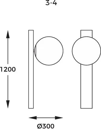 Aplica de perete SERENITY negru