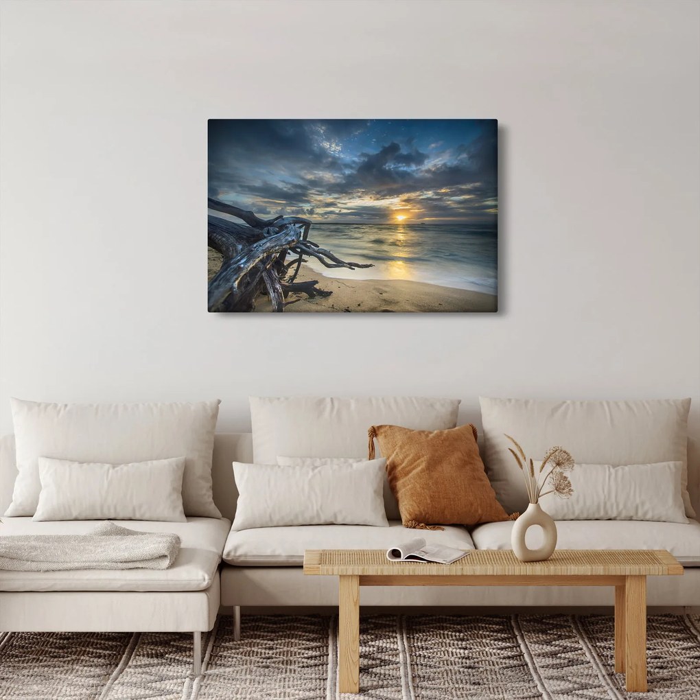 Tablou cu marea în apus de soare (90x60 cm)