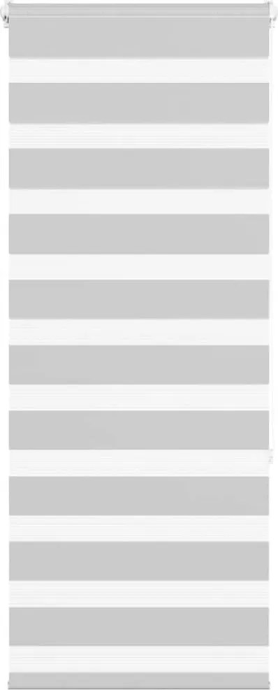 vidaXL Jaluzea tip zebra gri deschis lățime țesătură 55,9 cm poliester