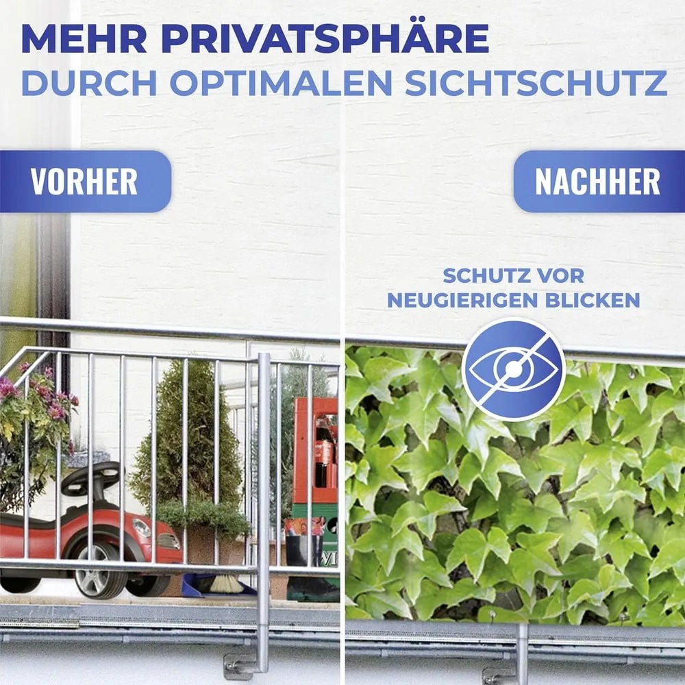 Paravan pentru balcon verde din plastic 500x85 cm Wilder Wein – Maximex