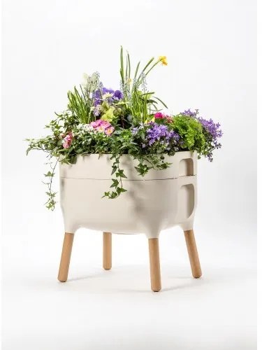 Recipient scund de cultivare Plastia Urbalive, crem