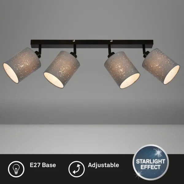 Spot Briloner 2078-044 SPOTLIGHT 4xE27/25W/230V gri