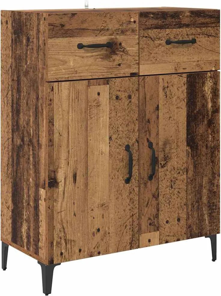 vidaXL Bufet cu sertar Lemn vechi 69,5 x 34 x 90 cm Lemn compozit
