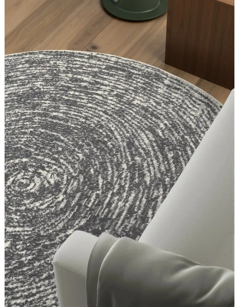 Covor gri-crem rotund ø 160 cm Gloria Cavallo – Hanse Home