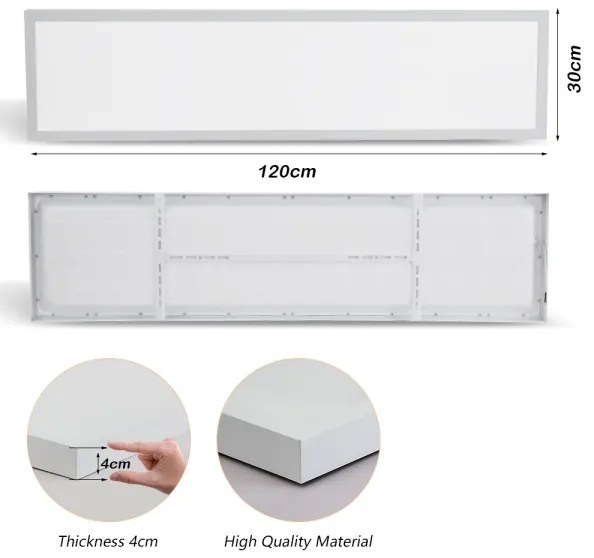 Brilagi - Aplica LED pentru baie FRAME, 50W, 230V, 3000/4000/6000K, IP44, albă