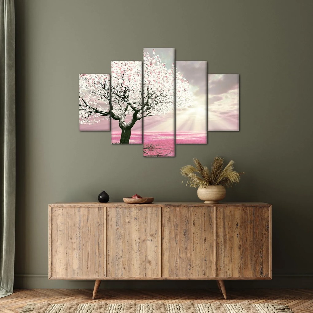 Tabloul copacului roz (150x105 cm)