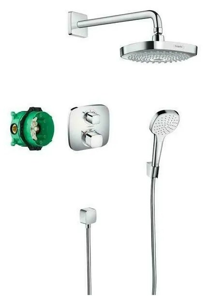 Sistem de dus incastrat Hansgrohe Croma Select E Ecostat E crom