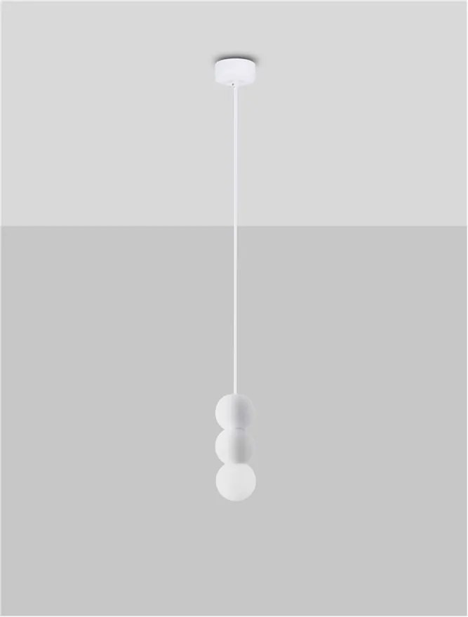 Pendul design decorativ ZERO alb/opal