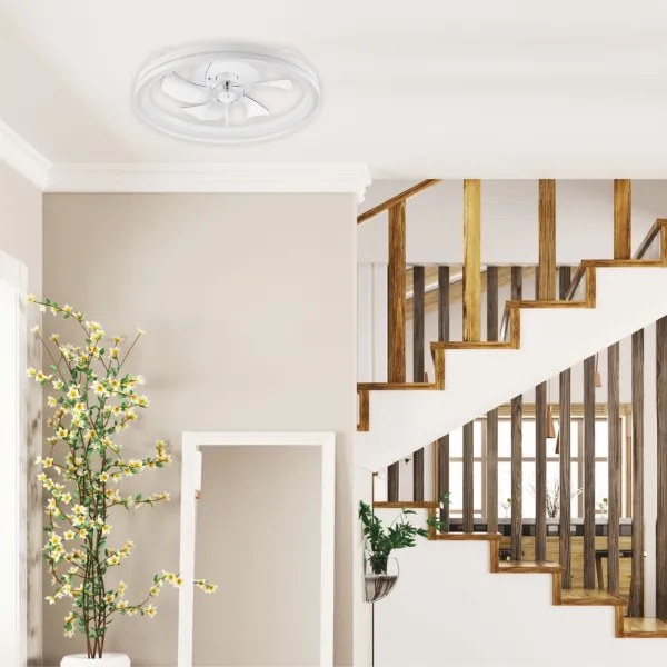 Plafonieră LED cu ventilator FARGO LED/37W/230V alb + telecomandă