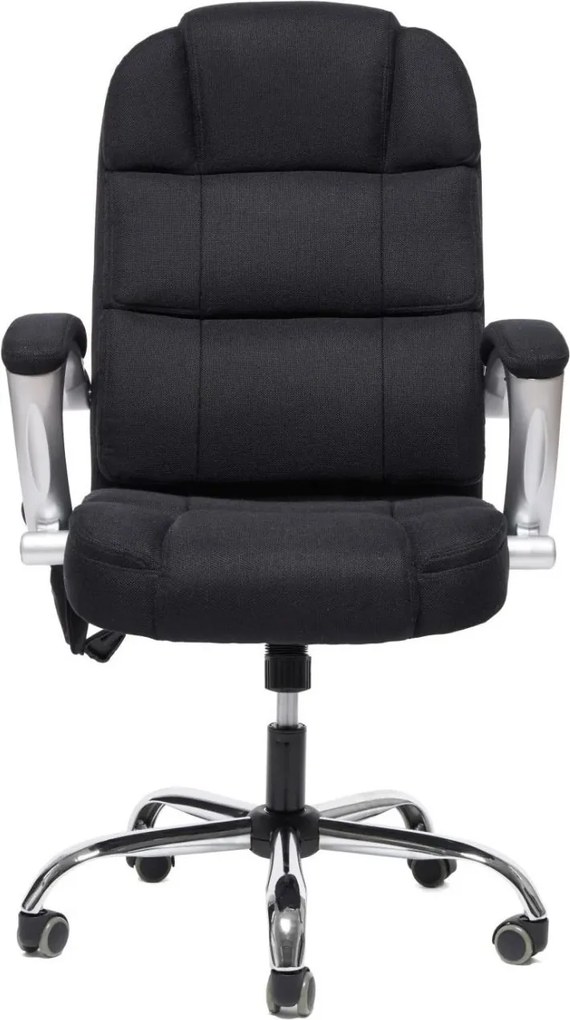RESIGILAT- Scaun directorial cu masaj, inaltime reglabila, Material textil, Negru