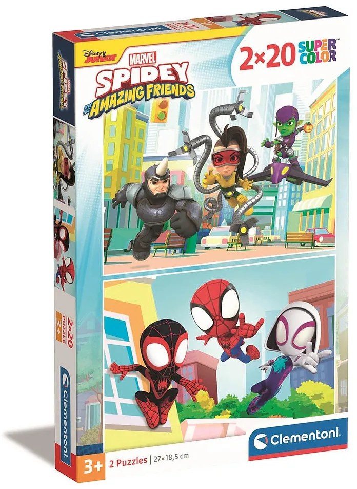 Omul Păianjen Spidey Puzzle Clementoni 2x20 bucăți