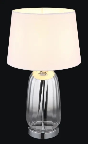 Globo 24142W - Lampă de masă CLASSY 1xE27/40W/230V alb/argintiu