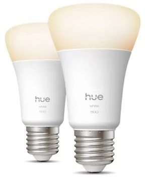 Set de 2 becuri LED reglabile Philips Hue White E27/9,5W/230V 2700K