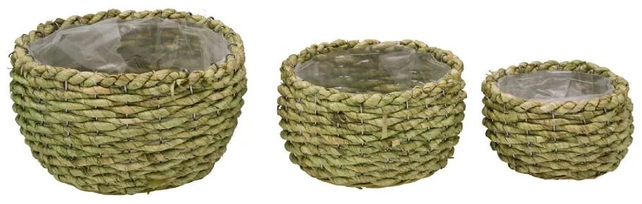 Set 3 ghivece Ego Dekor Natur S, verde