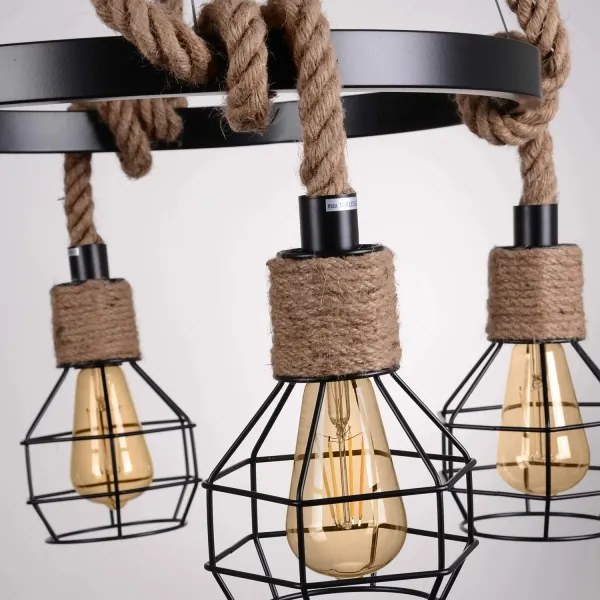 Lustră LED pe cablu ROPE ALEGRA 4xE27/10W/230V