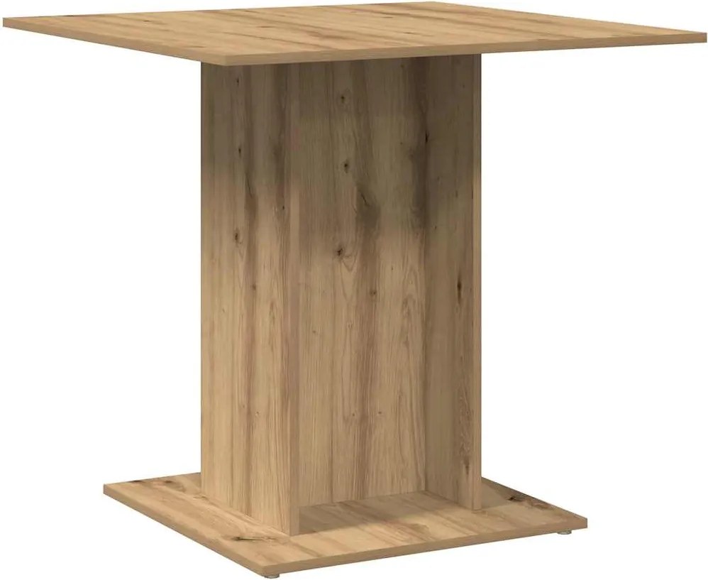 vidaXL Masă bucătărie, stejar artizanal, 80x80x75 cm, lemn prelucrat