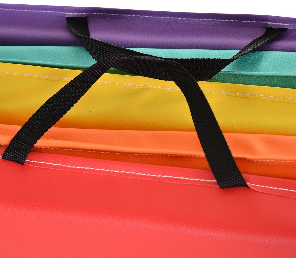 HOMCOM Mat Fitness pentru Sala si Acasa 5 Panouri Pliabile 195x76x3cm