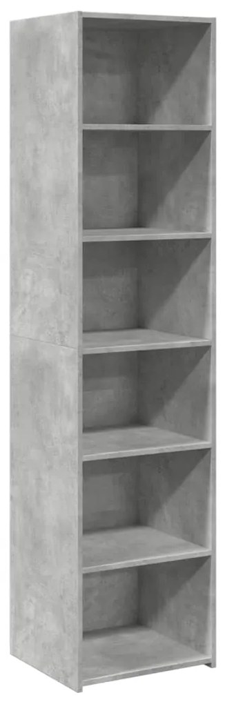 3281676 vidaXL Dulap înalt, gri beton, 45x41x185 cm, lemn prelucrat