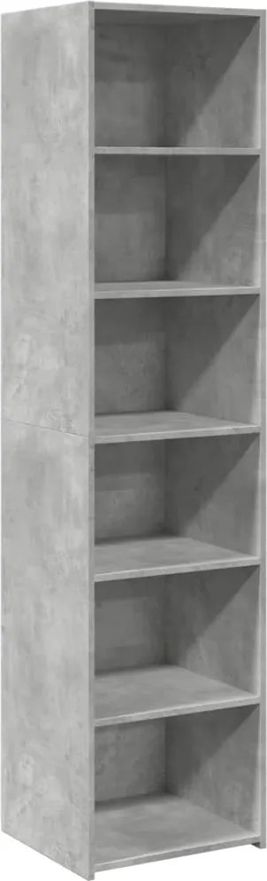 vidaXL Dulap înalt, gri beton, 45x41x185 cm, lemn prelucrat