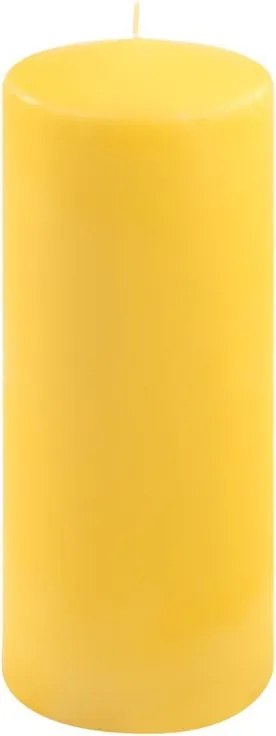 Set de lumânări stâlp, 25 cm, Ø 10 cm, galben, 4 buc.