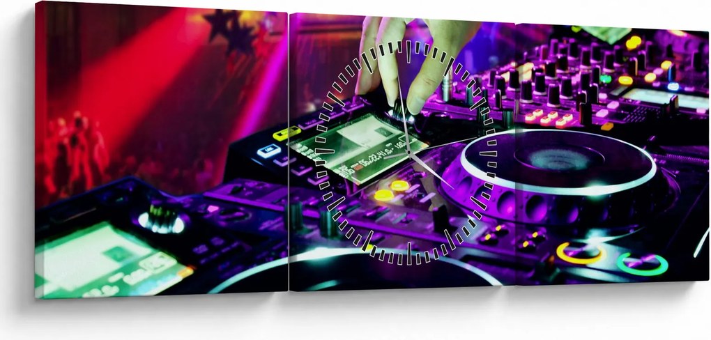 Tablou - DJ (cu ceas) (90x30 cm)