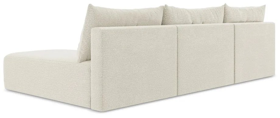 Colțar crem extensibil/cu spațiu de depozitare Kalena – Makamii