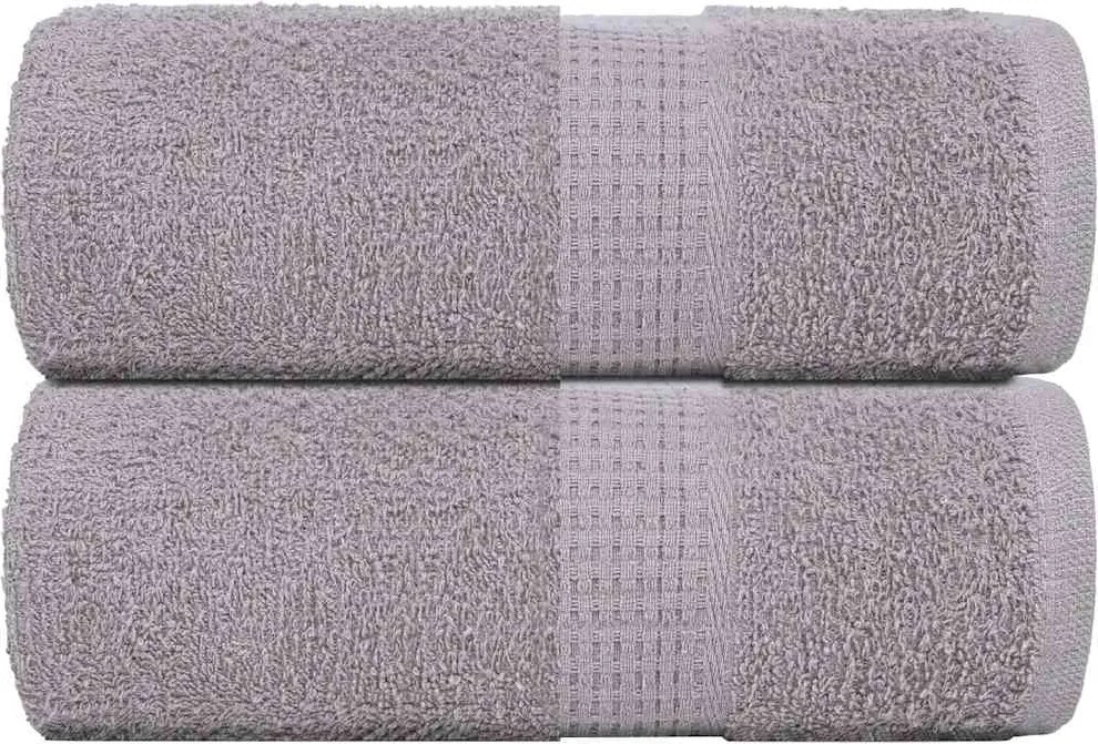 vidaXL Prosoape de baie, FROGN, 2 buc., gri, 30x30 cm, 360 g/m²