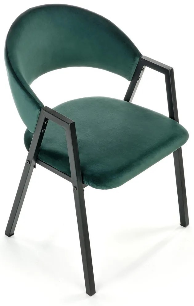 Scaun de bucaterie Zayne, verde/negru