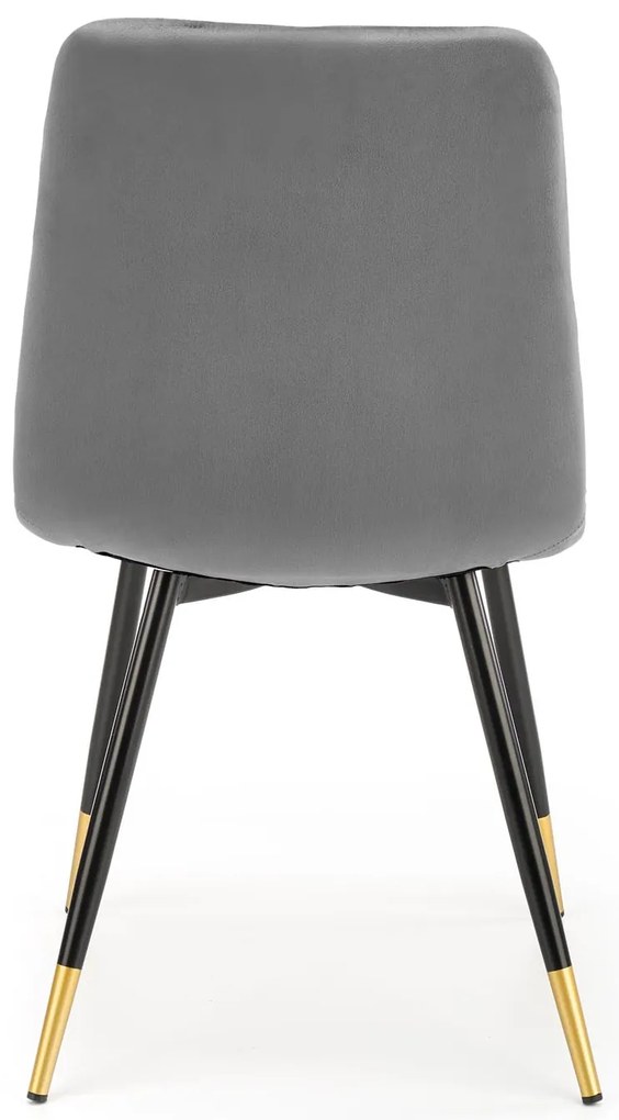 Scaun de sufragerie Kallan (gri închis + negru + auriu). Promo -6%. 1039675