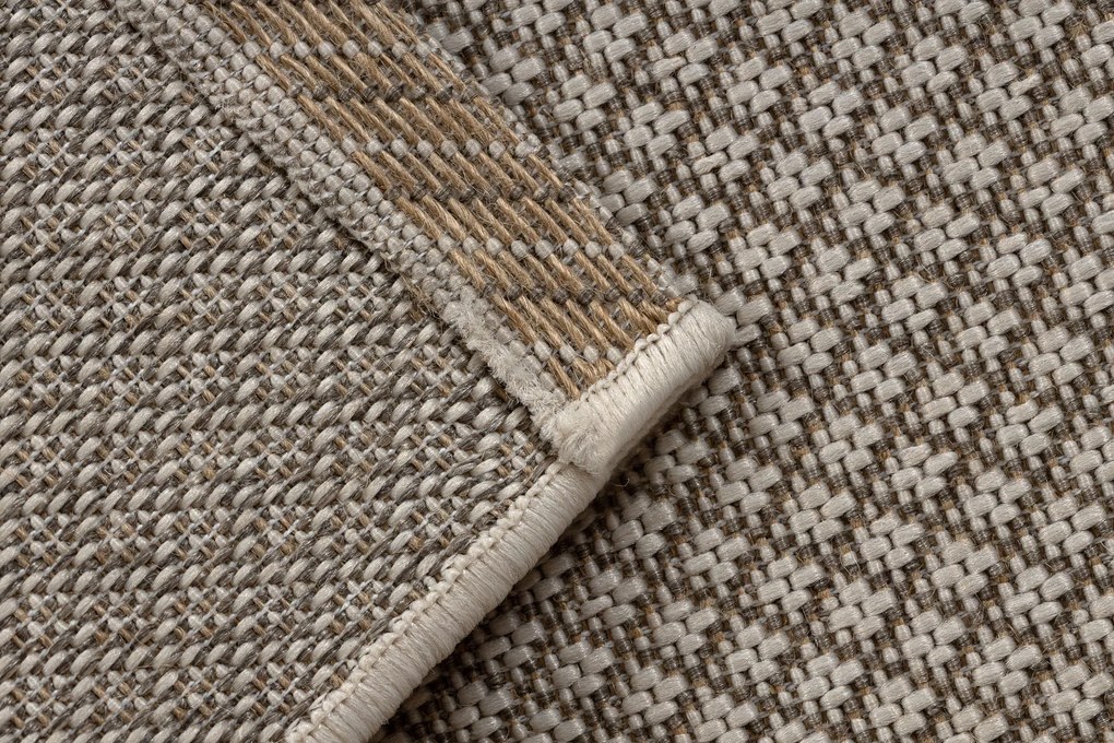 Covor sisal Floorlux 50002 Romburi şampanie si taupe