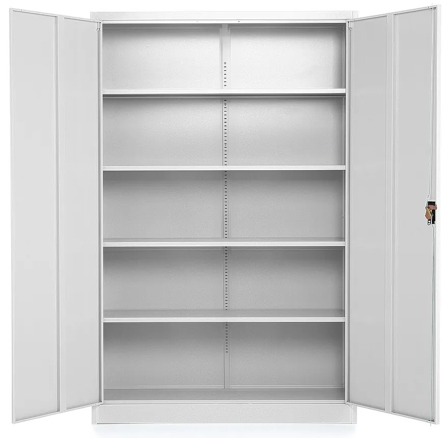 Dulap metalic universal 120 x 40 x 185 cm, încuietoare cilindrică, gri - ral 7035
