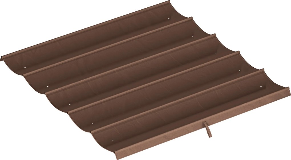 Outsunny Tettuccio di Ricambio per Gazebo 3x3 m con 10 Fori di Drenaggio Grigio | Aosom Romania