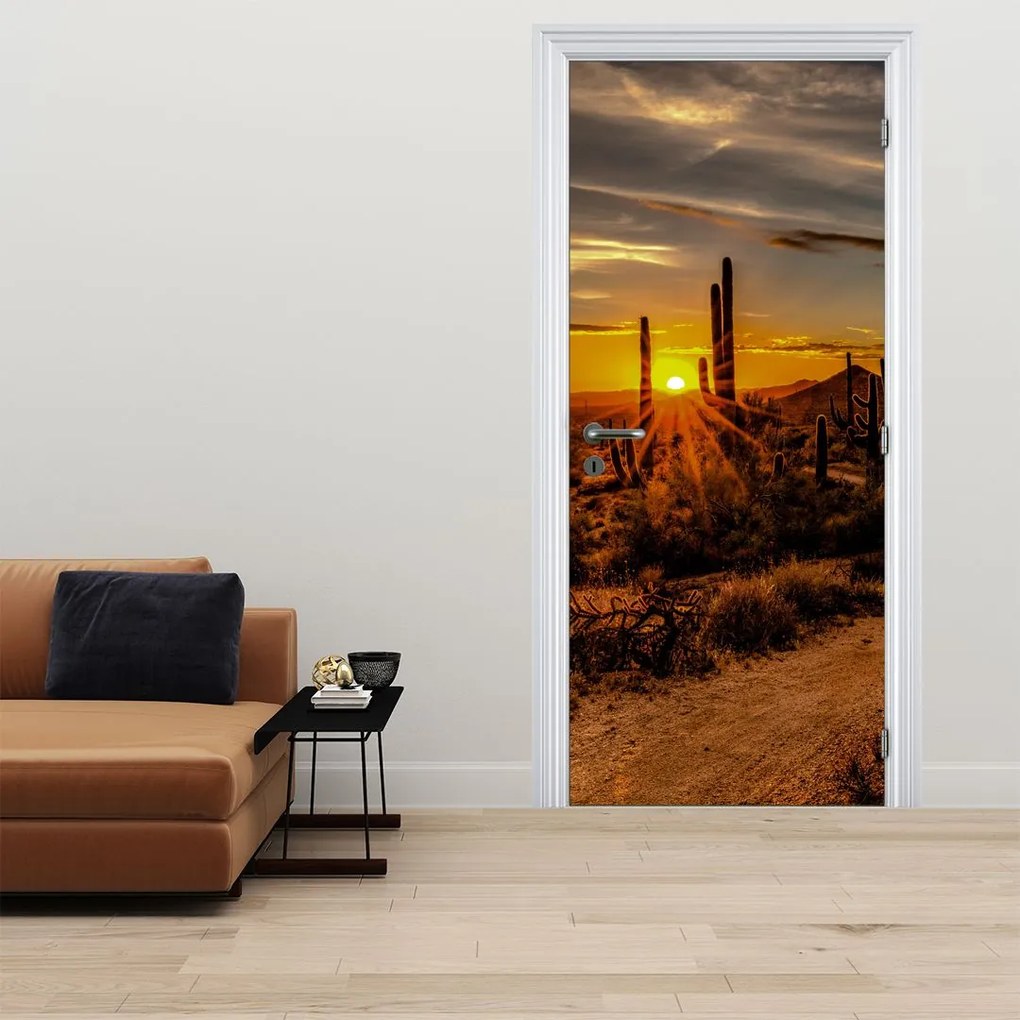 Fototapet pentru ușă - Sfârșitul zilei în deșertul Arizona (95x205cm)