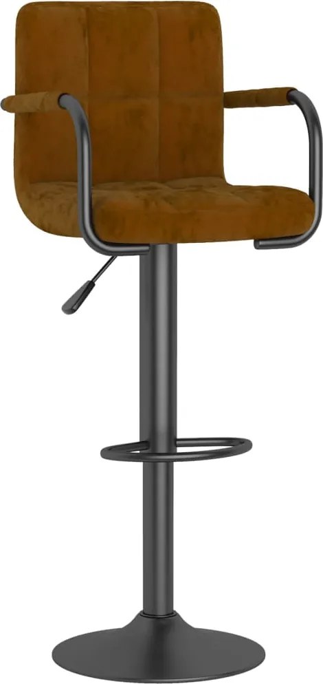 vidaXL Scaun de bar, maro, catifea