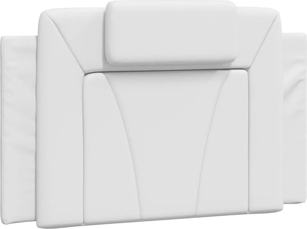 vidaXL Pernă pentru tăblie pat, Viana, alb, 90 cm, piele artificială