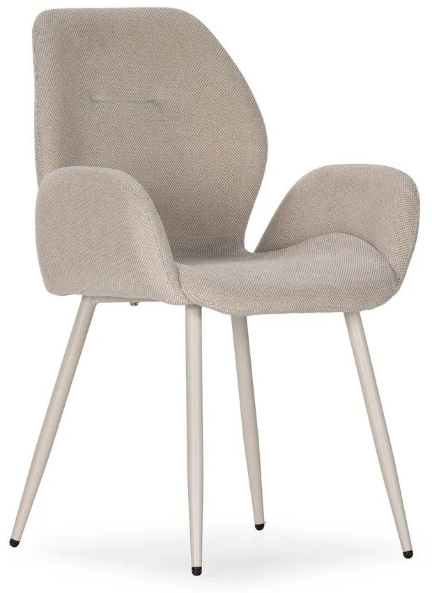 Set de scaune de sufragerie bej 2 buc. tapițat Ansu – Marckeric