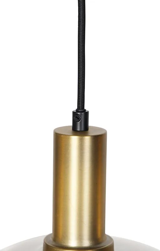 Lampa suspendată de design neagră cu sticlă aurie și fum cu 4 lumini - Zuzanna