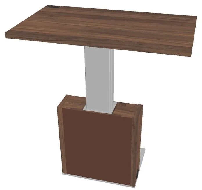 Masă de conferință reglabilă Verno+ S 120 x 70 cm, nuc / maro