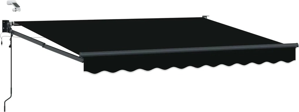 vidaXL Cort electric retractabil Negru 3,5 x 2,5 m