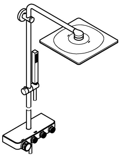 GROHE 26508000 - Sistem de duș EUPHORIA SMARTCONTROL 310 CUBE, crom lucios