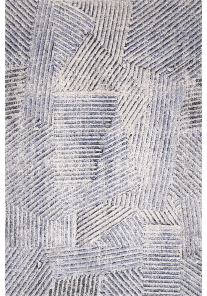 Covor albastru deschis din lână 200x300 cm Strokes – Agnella