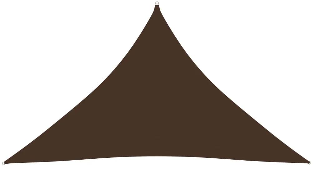 Parasolar, maro, 5x5x6 m, tesatura oxford, triunghiular