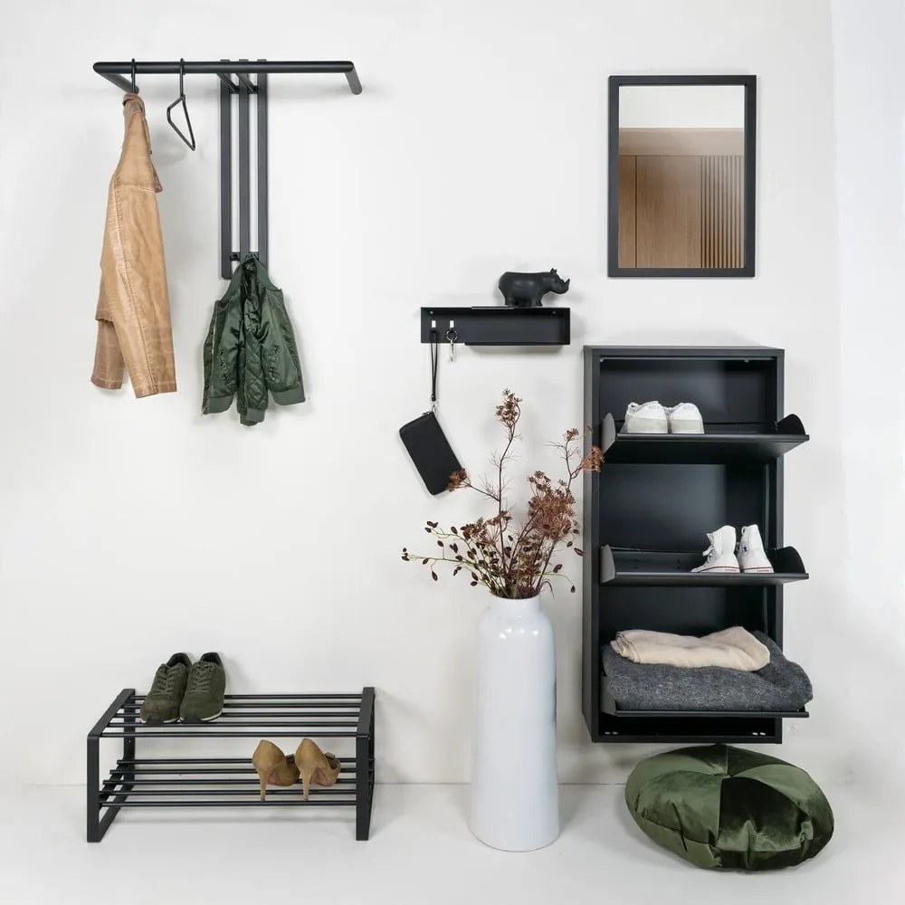 Cuier de perete negru din metal 65 cm Senza – Spinder Design