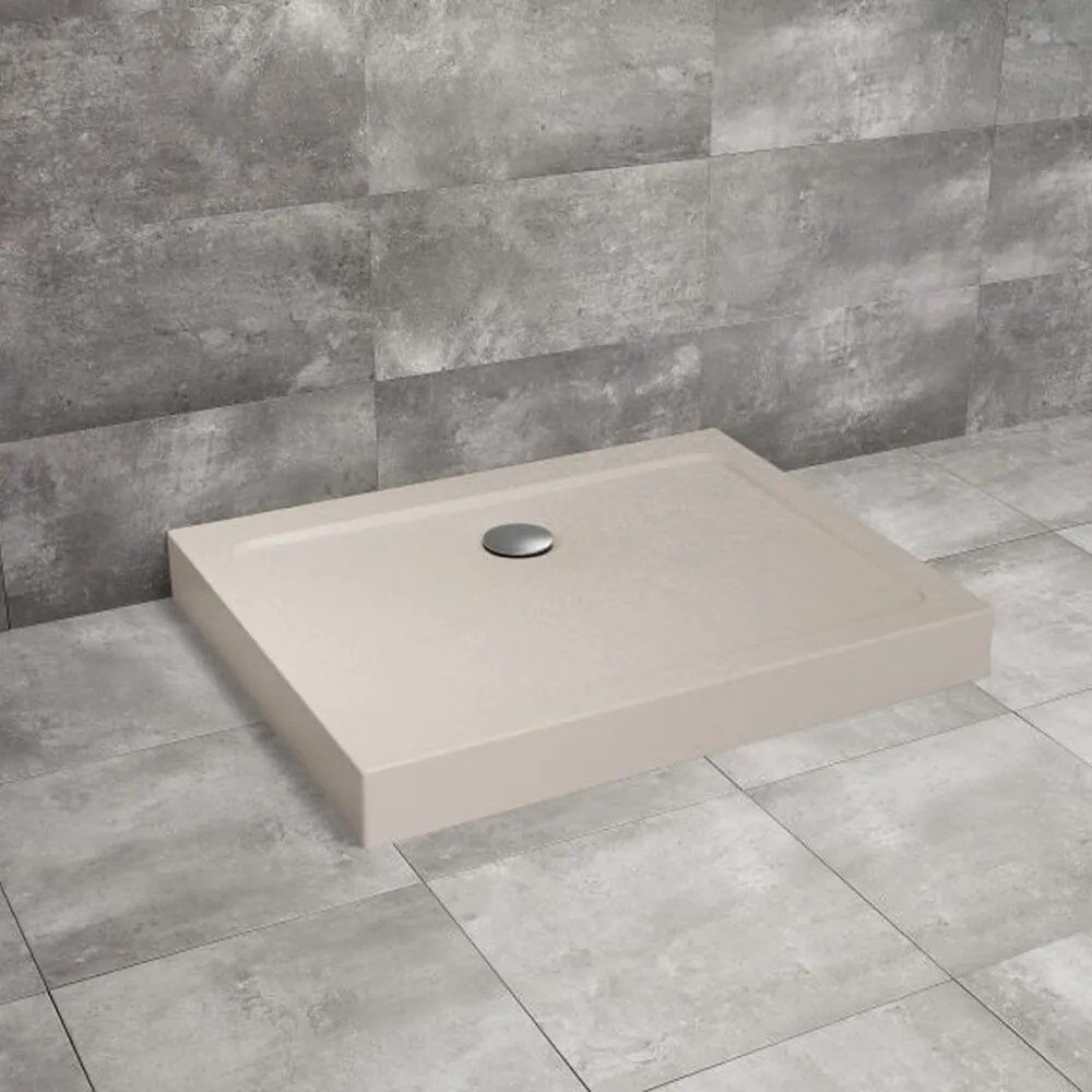 Cadita dus dreptunghiulara Radaway Doros D Compact Stone 110x80 cm acril casmir