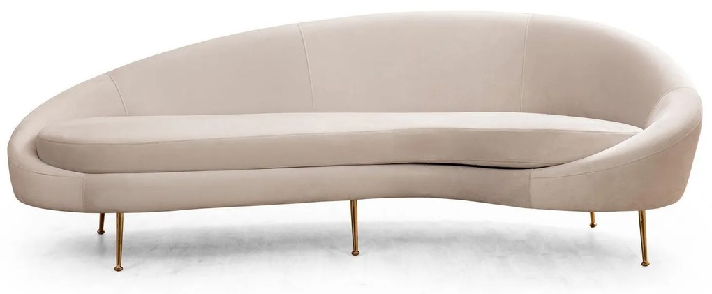 Canapea Fixa cu 3 locuri Eses Stanga - Dreapta, Bej, 255 x 85 x 120 cm